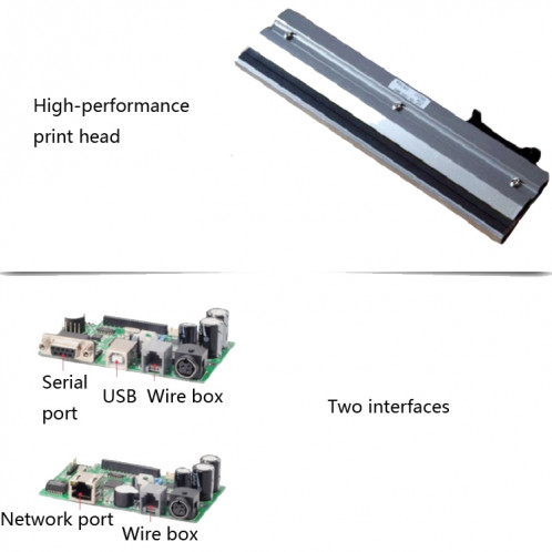 Xprinter XP-Q200II Imprimante thermique de petits reçus Imprimante de reçus de restauration et de cuisine 80 mm, Type d'interface: Interface COM USB () SX401C1504-08