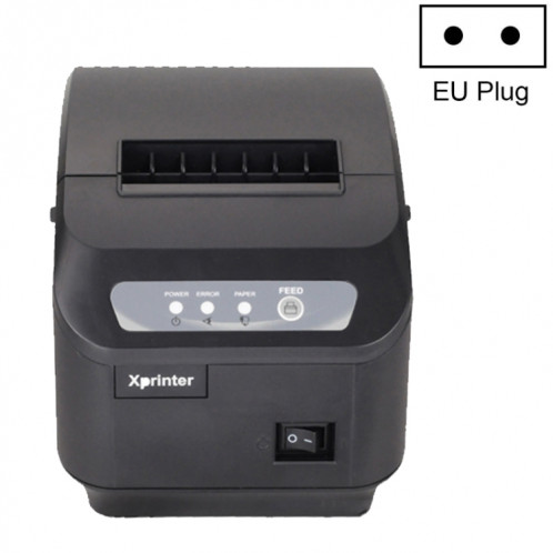 Xprinter XP-Q200II Imprimante thermique de petits reçus Imprimante de reçus de restauration et de cuisine 80 mm, Type d'interface: Interface LAN (prise UE) SX402C166-08