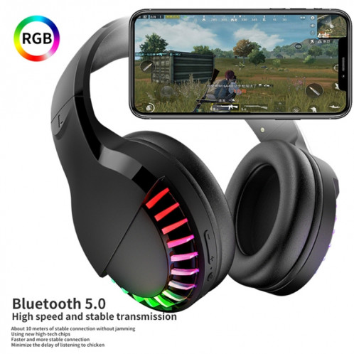 SH33 Bluetooth filaire double mode RGB casque téléphone portable casque de jeu à réduction de bruit de basses lourdes SH301B1702-09