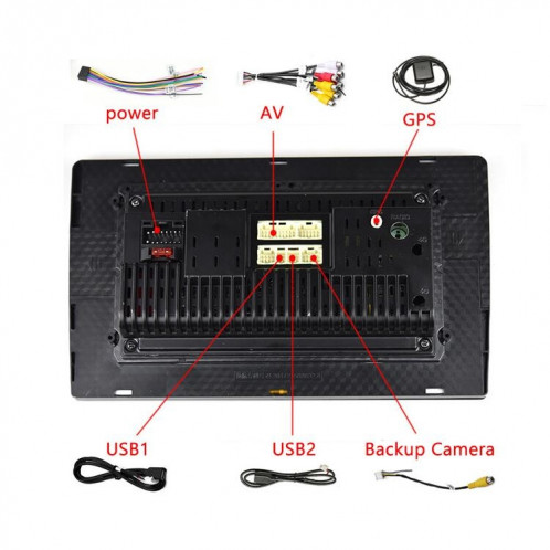 Machine universelle de navigation intelligente Android de navigation de voiture DVD inversant la machine intégrée vidéo, taille: 9 pouces 1 + 16G, spécification: SH90011006-016