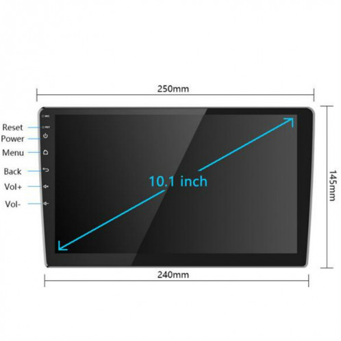 Machine universelle de navigation intelligente Android de navigation de voiture DVD inversant la machine intégrée vidéo, taille: 10 pouces 2 + 32G, spécification: Standard SH9006434-016