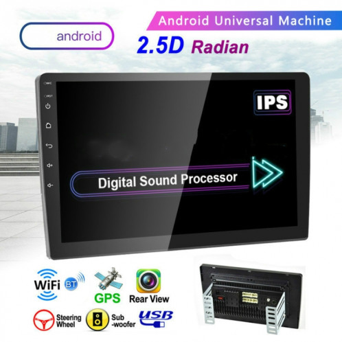 Machine universelle Android Smart Navigation Navigation de voiture DVD Machine intégrée vidéo d'inversion, taille: 9 pouces 1 + 16G, spécification: caméra standard + 4 lumières SH9007715-016