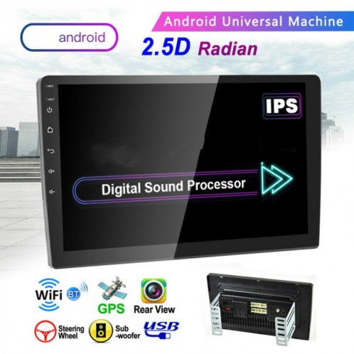 Machine universelle Android Navigation intelligente de voiture de navigation DVD Machine intégrée vidéo d'inversion, taille: 10 pouces 1 + 16G, spécification: caméra standard + 4 lumières SH9010641-016