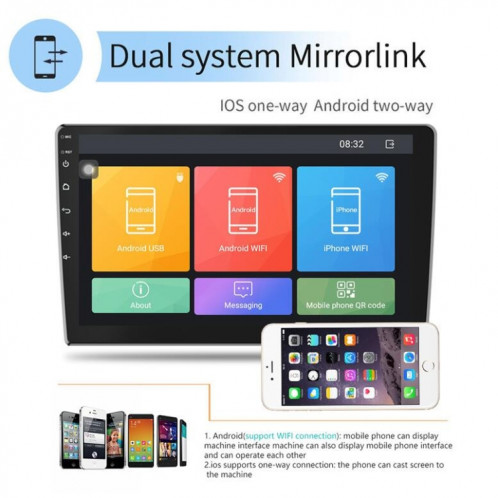Machine universelle Android Smart Navigation Navigation de voiture DVD Machine intégrée vidéo de recul, taille: 9 pouces 1 + 16G, spécification: caméra standard + 12 lumières SH90191578-016