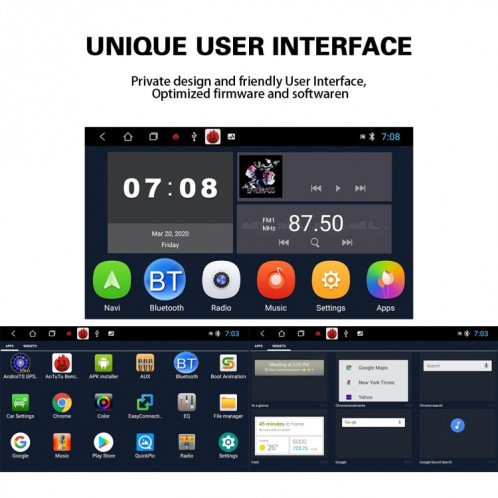 Convient pour Volkswagen 7 pouces Lecteur multimédia de voiture Navigation Bluetooth Inverser la machine intégrée Android 10.0, Spécifications: 1 + 16G SH1101719-011