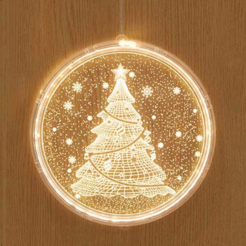 Décoration de Noël Lumière LED Lampe à suspension 3D de vacances, alimentation: batterie (arbre de Noël) SH601A1785-07