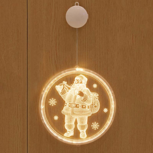 Décoration de Noël Lumière LED Lampe suspendue 3D de vacances, Alimentation: Batterie (Père Noël) SH601B552-07