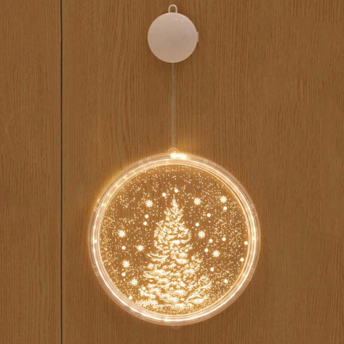 Décoration de Noël Lumière LED Lampe à suspension 3D de vacances, alimentation: batterie (cèdre) SH601G670-07