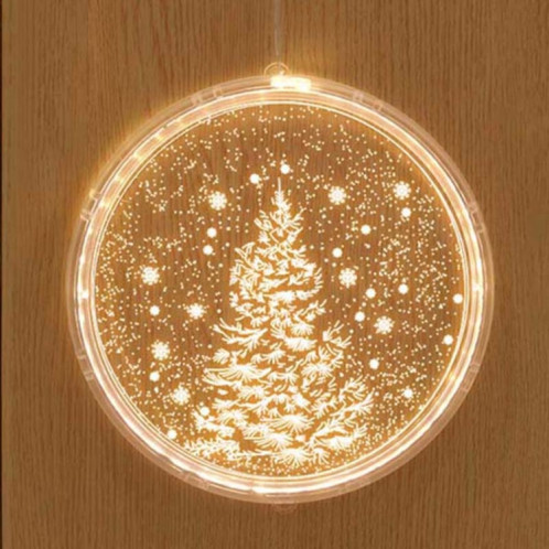 Décoration de Noël Lumière LED Lampe à suspension 3D de vacances, alimentation: batterie (cèdre) SH601G670-07