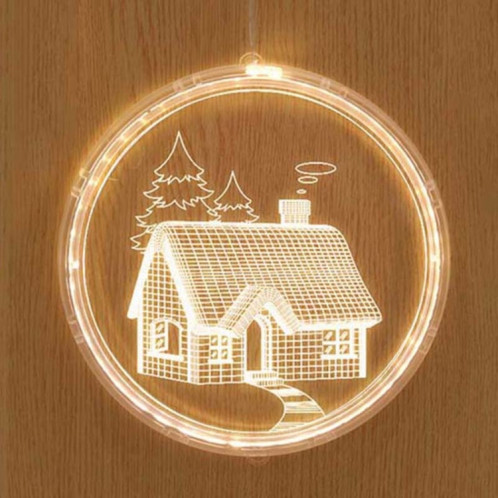 Décoration de Noël Lumière LED Lampe suspendue 3D de vacances, Puissance: Batterie (maison) SH601I1837-07
