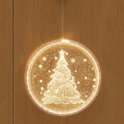 Décoration de Noël Lumière LED Lampe à suspension 3D de vacances, alimentation: USB (arbre de Noël) SH602A202-07