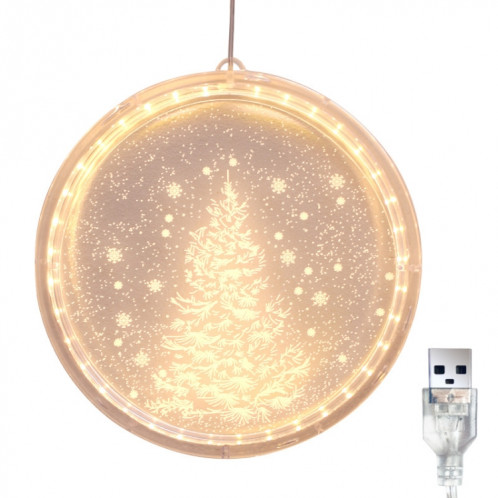 Décoration de Noël Lumière LED Lampe suspendue 3D de vacances, Alimentation: USB (Père Noël) SH602B755-07