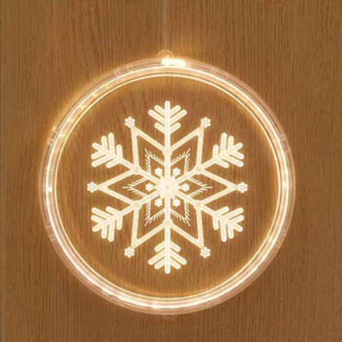 Décoration de Noël Lumière LED Lampe à suspension 3D de vacances, alimentation: USB (flocon de neige) SH602D629-07