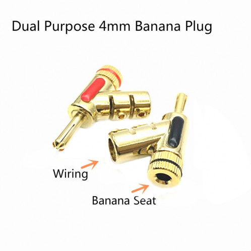 4 PCS / 2 paires de fiches banane 4mm Prises de fiche banane empilables Fiches de type Y SH801A203-03
