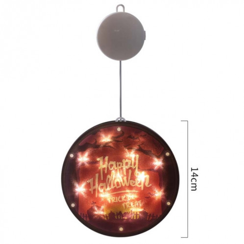 2 PCS Halloween Star String Light Show Fenêtre Horreur Décoration LED Lampe suspendue à piles (cimetière) SH701A55-06