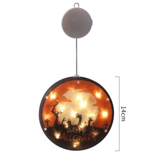 2 PCS Halloween Star String Light Show Fenêtre Horreur Décoration LED Lampe suspendue à piles (main fantôme) SH701B892-06