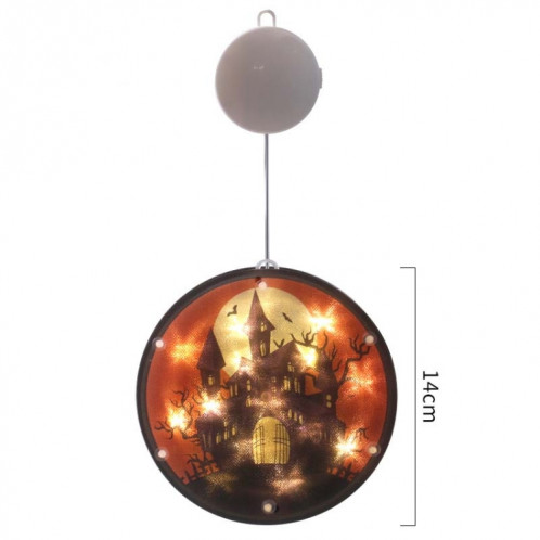 2 PCS Halloween Star String Light Show Fenêtre Horreur Décoration LED Lampe suspendue à piles (Château) SH701E1524-06