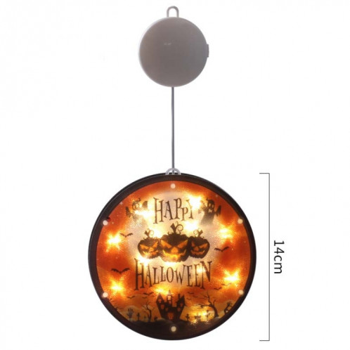 2 PCS Halloween Star String Light Show Fenêtre Horreur Décoration LED Lampe suspendue à piles (citrouilles) SH701H893-06