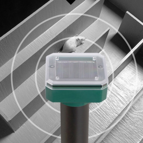 Répulsif solaire pour souris, répulsif ultrasonique LED pour manoir, ferme, champ de riz, répulsif pour serpent (carré) SH801B20-08