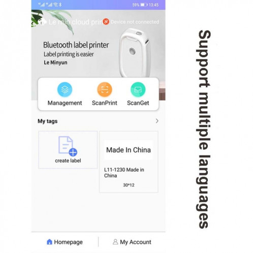 Machine portative d'étiquette de Bluetooth de maison d'imprimante d'étiquettes thermique L11 sans papier SH26291464-07