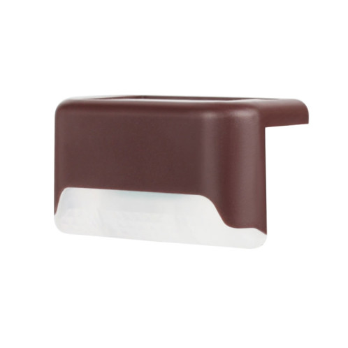 4 PCS solaire balustrade lumière escalier lumière extérieure étanche LED étape lumière jardin décoration paysage lumière, lumière colorée (marron) SH001B387-011