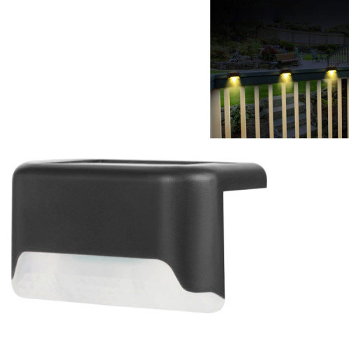 4 PCS solaire balustrade lumière escalier lumière extérieure étanche LED étape lumière jardin décoration paysage lumière, lumière blanche chaude (noir) SH002A537-011