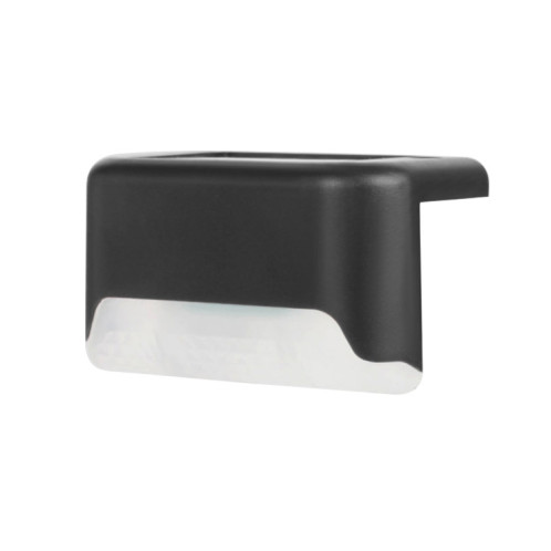 4 PCS solaire balustrade lumière escalier lumière extérieure étanche LED étape lumière jardin décoration paysage lumière, lumière colorée (noir) SH002B671-011