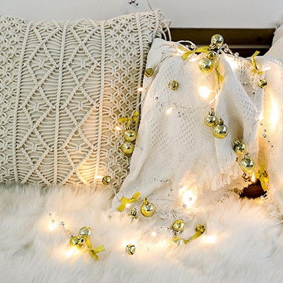 2m 20LEDs Christmas String Lights Christmas Bells Ball Décoration Lampe, Style: Or Bowknot Bell SH18041292-05