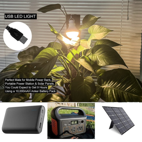 5W USB Bulbe Camping Light, Spécifications: Switch Wire 3000K WHITE CHAUD, QUANTITÉ: 1PCS SH7101999-07