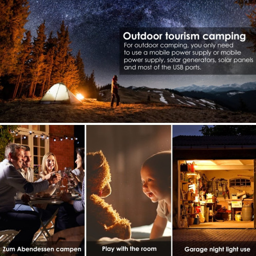 5W USB Bulbe Camping Light, Spécifications: Touch Fil Dimming Wire 3000K WHITE CHAUD, QUANTITÉ: 1PCS SH7103577-07