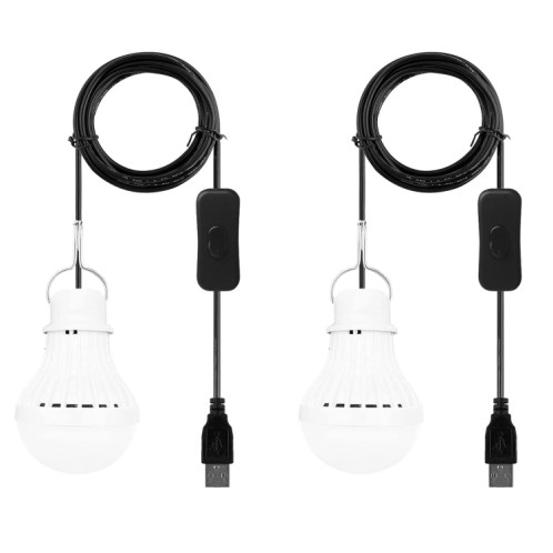5W USB Bulbe Camping Light, Spécifications: Switch Wire 3000K WHITE CHAUD, QUANTITÉ: 2PCS SH71051019-07