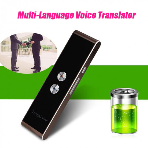 Version de mise à niveau du traducteur vocal intelligent portable pour l'apprentissage de la réunion d'affaires de voyage 3 en 1 traducteur de langue de texte photo (marron) SH301A461-014