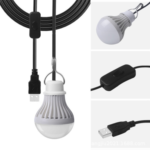 1 PCS Bulbe USB Lumière de camping d'urgence (7 W Switch Wire White White) SH601A587-07