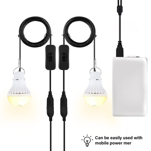 1 PCS Bulbe USB Lumière de camping d'urgence (7 W Switch Wire White White) SH601A587-07
