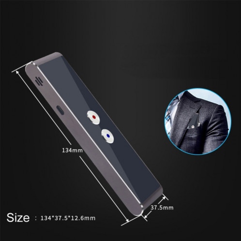 Traducteur de langue de poche T8 voix 30 langues interphone bidirectionnel en temps réel traducteur portable pour l'apprentissage personnel voyageant noir SH270124-012