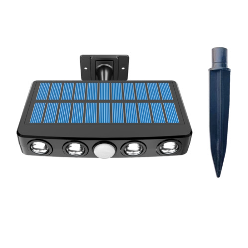 Avec prise de terre sans câblage capteur infrarouge étanche éclairage solaire applique murale, température de couleur : RVB SH6203385-06