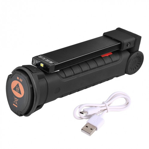 Lampes de travail mobiles portables Charge des lampes de secours multifonctionnelles et pliantes, Couleur du corps: Noir, taille: 14.8 x 4.7cm SH4602725-012