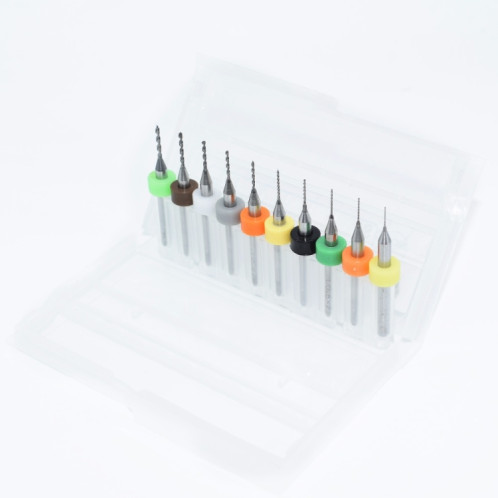 10 pièces 0.3mm à 1.2mm PCB mini foret carbure d'acier de tungstène pour carte de circuit imprimé CNC forets Machine SH107416-02