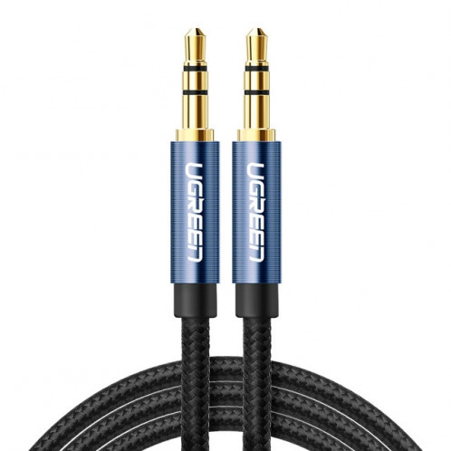 Câble audio Ugreen AV112 Câble auxiliaire ligne haut-parleur 3,5 mm, longueur: 0,5 m (bleu) SU601A442-07