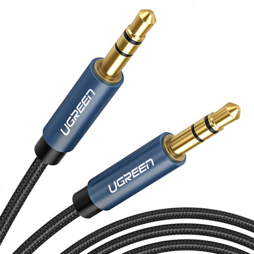 Câble audio Ugreen AV112 Câble auxiliaire ligne haut-parleur 3,5 mm, longueur: 1 m (bleu) SU602A380-07