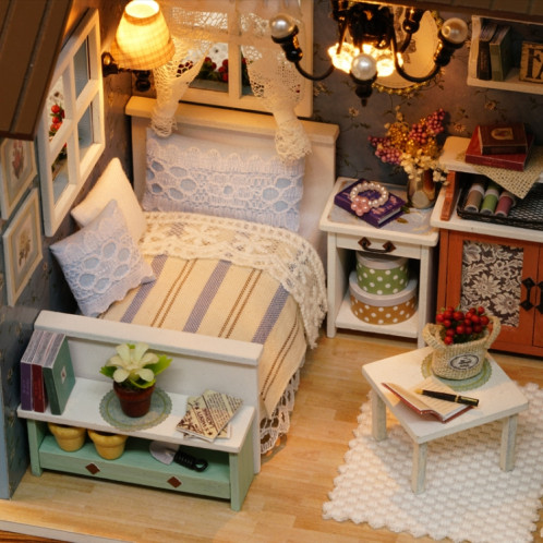 Meubles de maison en bois de chambre mignonne jouets de maison de poupée bricolage pour enfants cadeau de Noël et d'anniversaire SH36111448-05