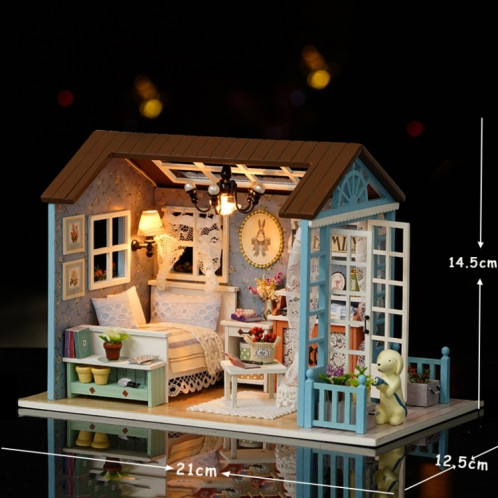 Meubles de maison en bois de chambre mignonne jouets de maison de poupée bricolage pour enfants cadeau de Noël et d'anniversaire SH36111448-05