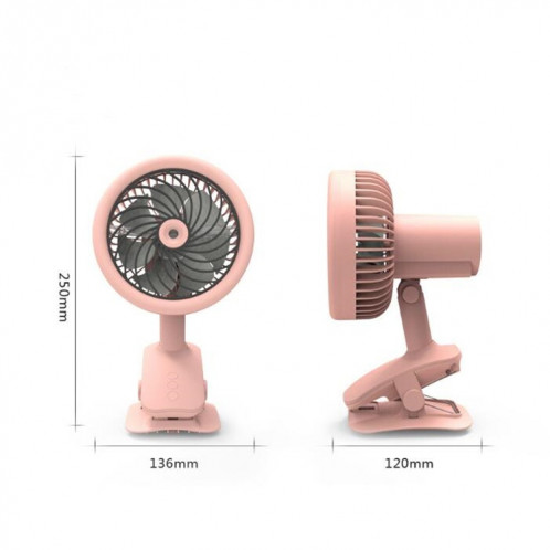 Ventilateur à clip de chargement USB pour petit ventilateur de bureau (blanc) SH401A60-08