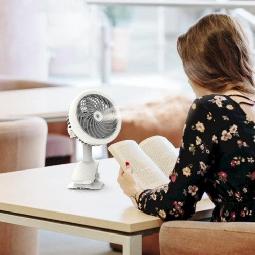 Ventilateur à clip de chargement USB pour petit ventilateur de bureau (blanc) SH401A60-08