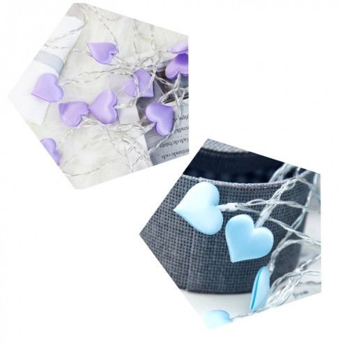 LED Fairy Lights Love Heart Lantern Navidad String Lights Éclairage de vacances Chambre Home Decoracion 3m 20LEDs (Bleu) SH402B620-07