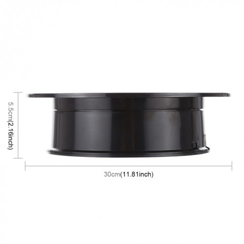 30cm 360 degrés Stand de platine tournant électrique de tournage vidéo Vidéo Propps de tournage de plateau tournant pour la photographie, charge 4 kg (noir) SH602B157-06