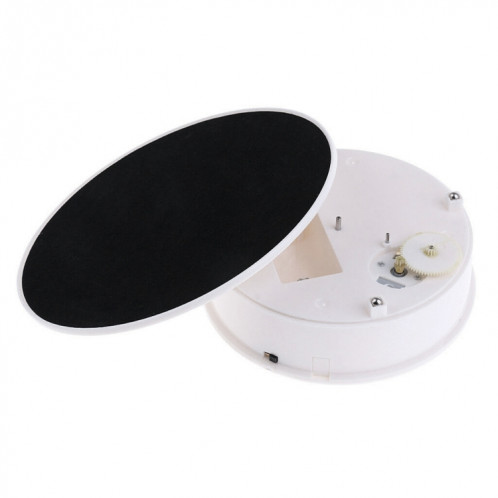 30cm 360 degrés Triffilt de platine tournant de platine de tournage vidéo Vidéo Props PLAYTABLE POUR PHOTOGIE, CHARGE 4KG (Blanc + Noir) SH1602534-06