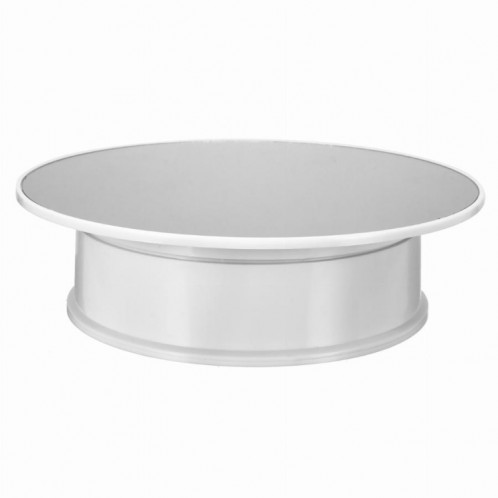 30cm 360 degrés électrique rotatif plateau tournant présentoir miroir haut vidéo accessoires de prise de vue plateau tournant pour la photographie, charge 4 kg (blanc) SH604W681-03