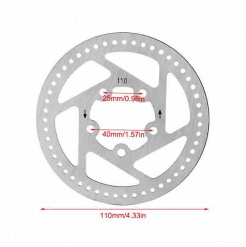 2 pièces pour Xiaomi Mijia M365 Scooter électrique plaquettes de frein à disque de roue avant et arrière (argent) SH001A1108-06