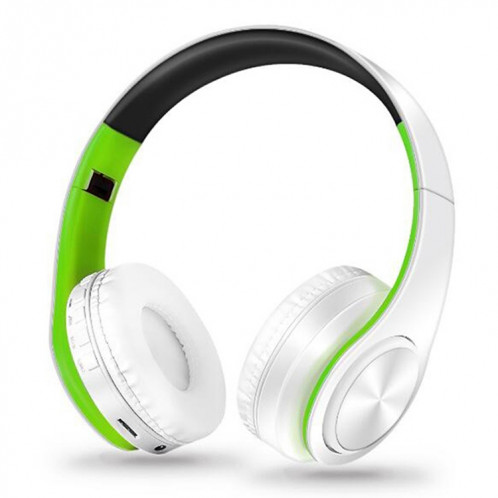 LTT660 STEREO BLUETOOTH casque BLUETOOTH MP3, support 32 Go de carte TF et 3,5 mm Aux (Vert blanc) SH301A595-07